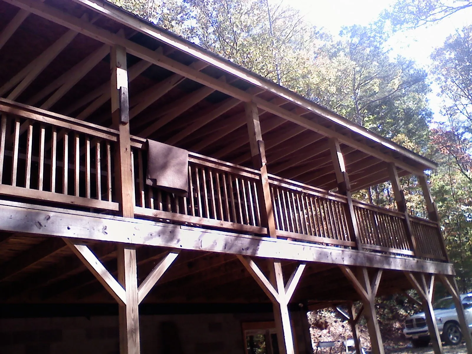 Timber framing under a new elevated porch and deck — Roof Leak Repair in Lakebay by Roofing Brothers